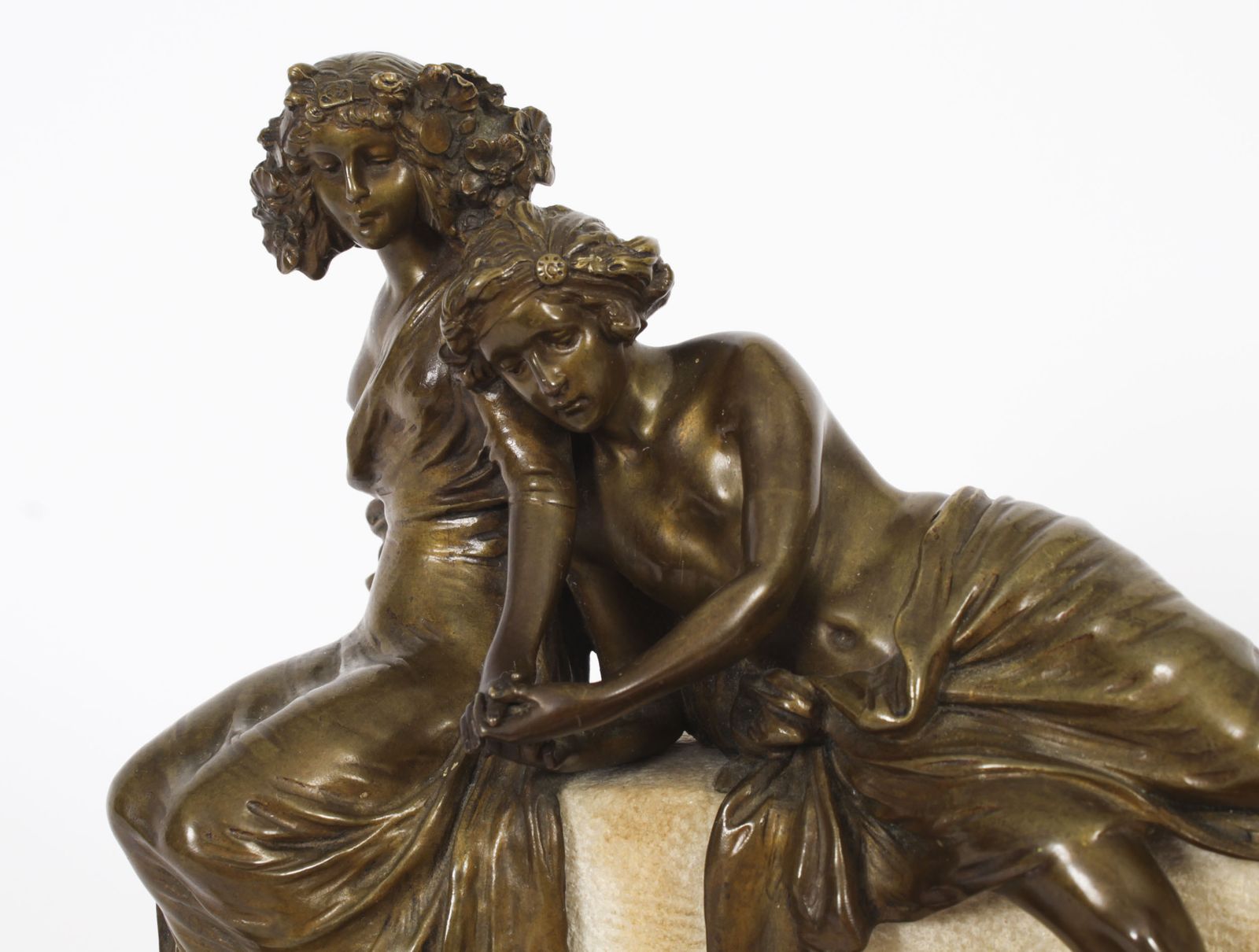 Antique Bronze Marble Sculpure By Carl Kauba Circa 1890 photo buy