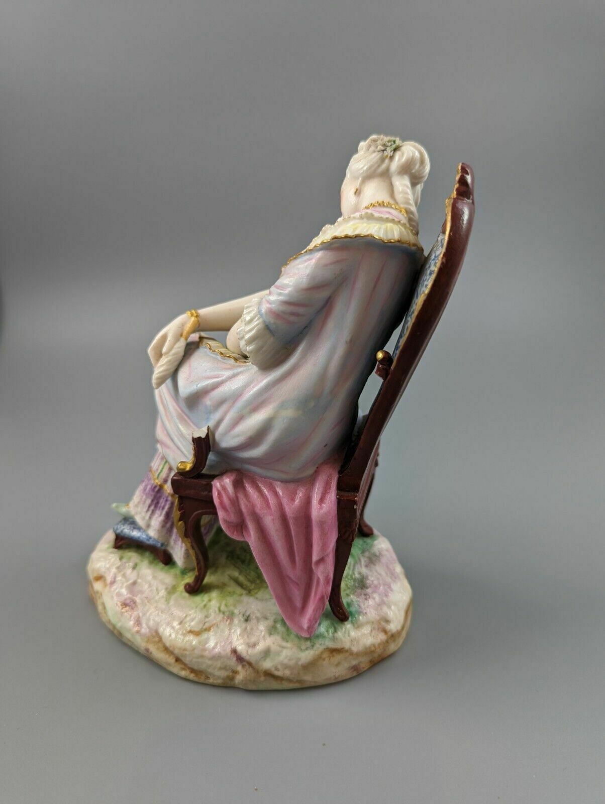 A 19th Century Vion Et Baury Paris Biscuit Porcelain Figurine Of A Lady Sleeping photo for sale