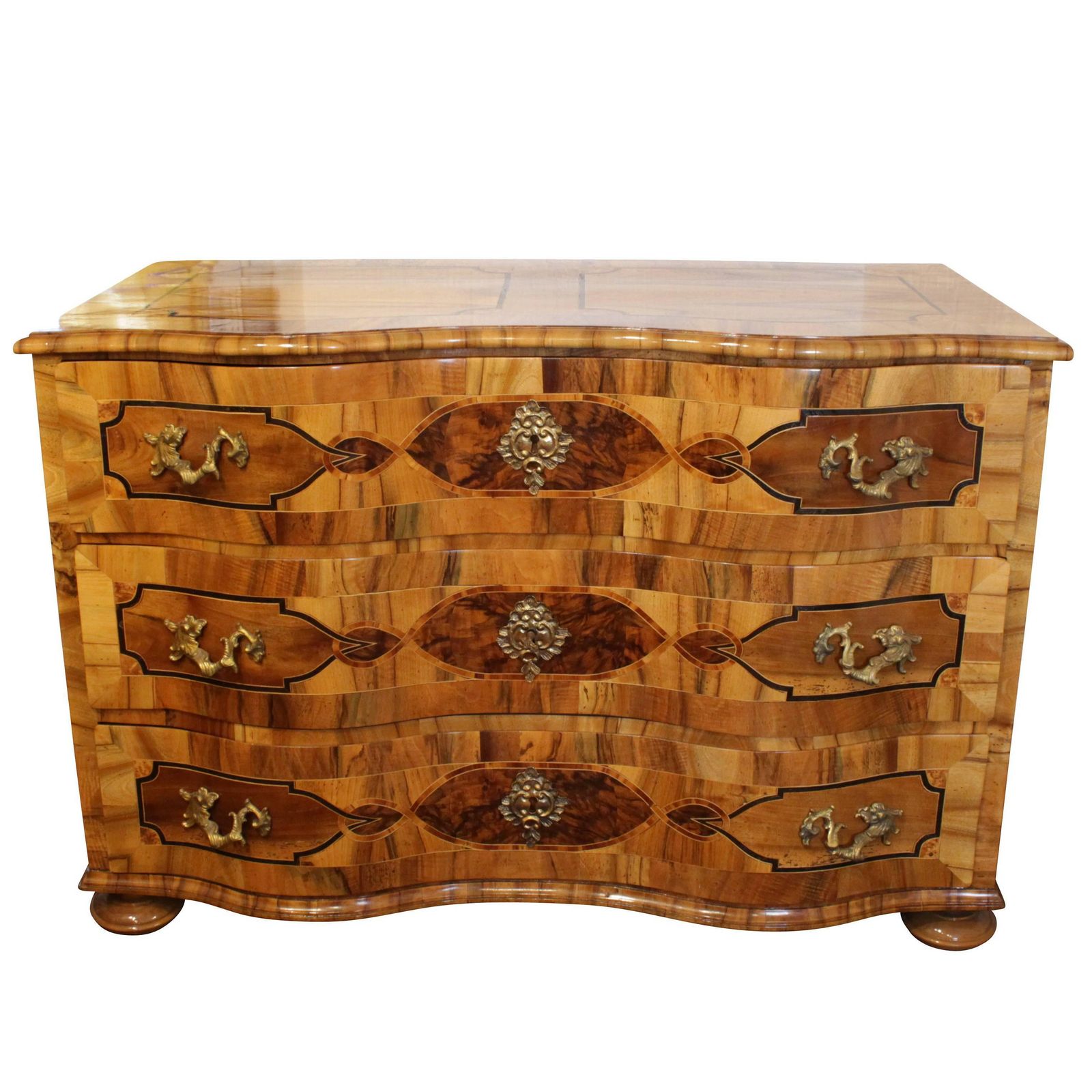 18th Century Big Baroque Walnut Chest Of Drawers