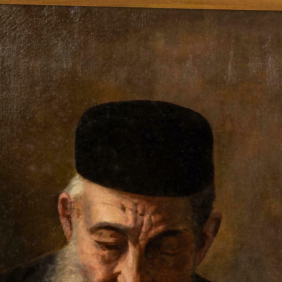 Oil On Canvas Painting Of An Antiques Dealer, Stamped P. Aprin photo vinterior