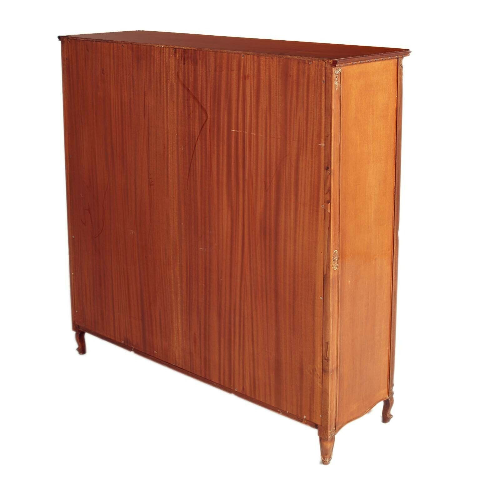 1930s Open Bookcase In Neoclassical Carved Mahogany, By Bassano's Ebanistery photo Furniture