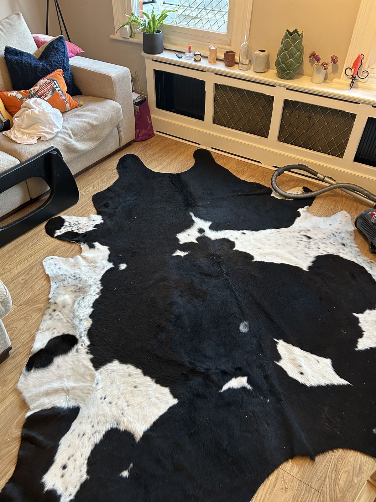 Large Cow Hide Rug photo Textiles