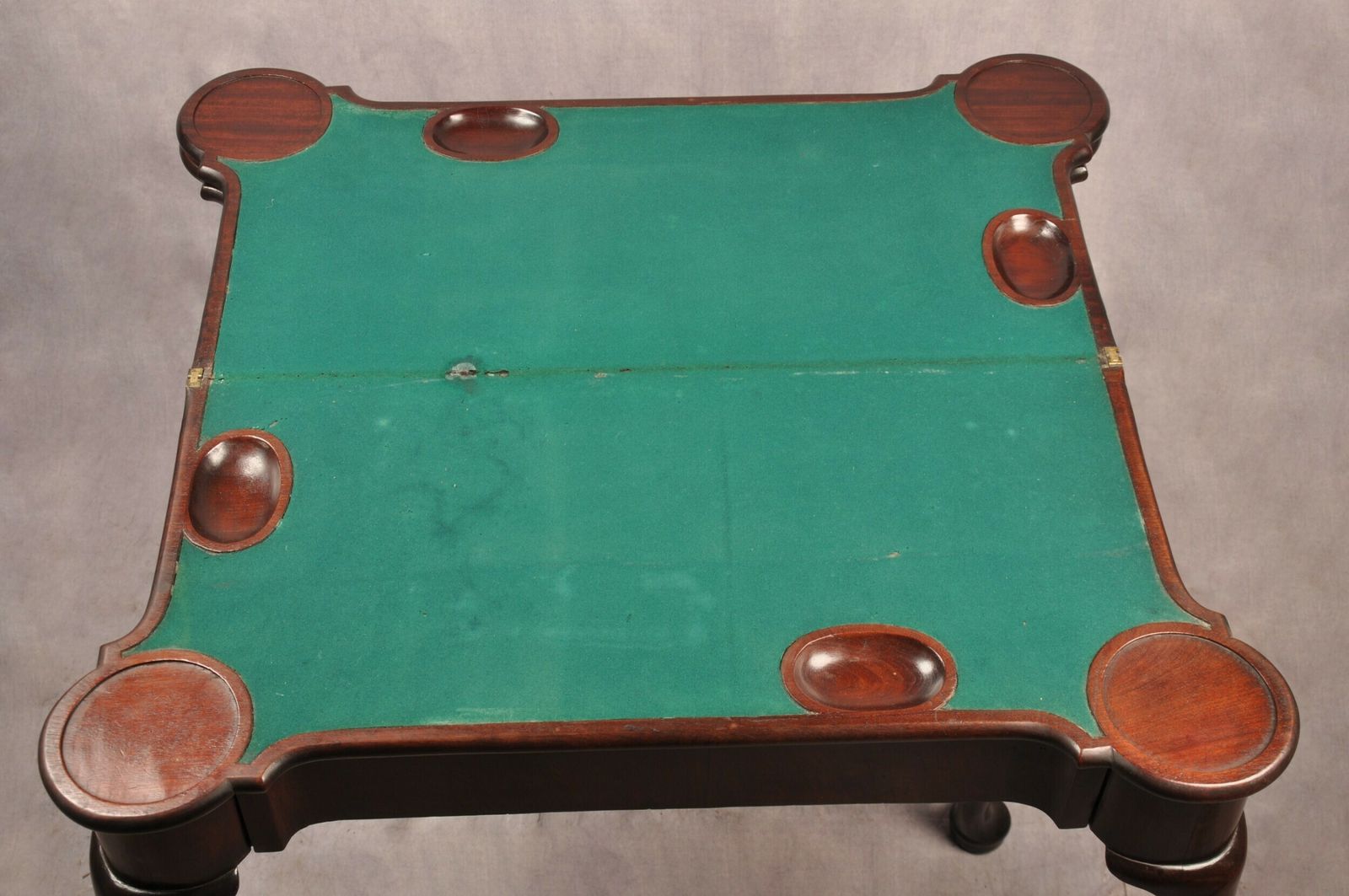 Rare 18th Century Mahogany Triple Top Card Table photo vintage