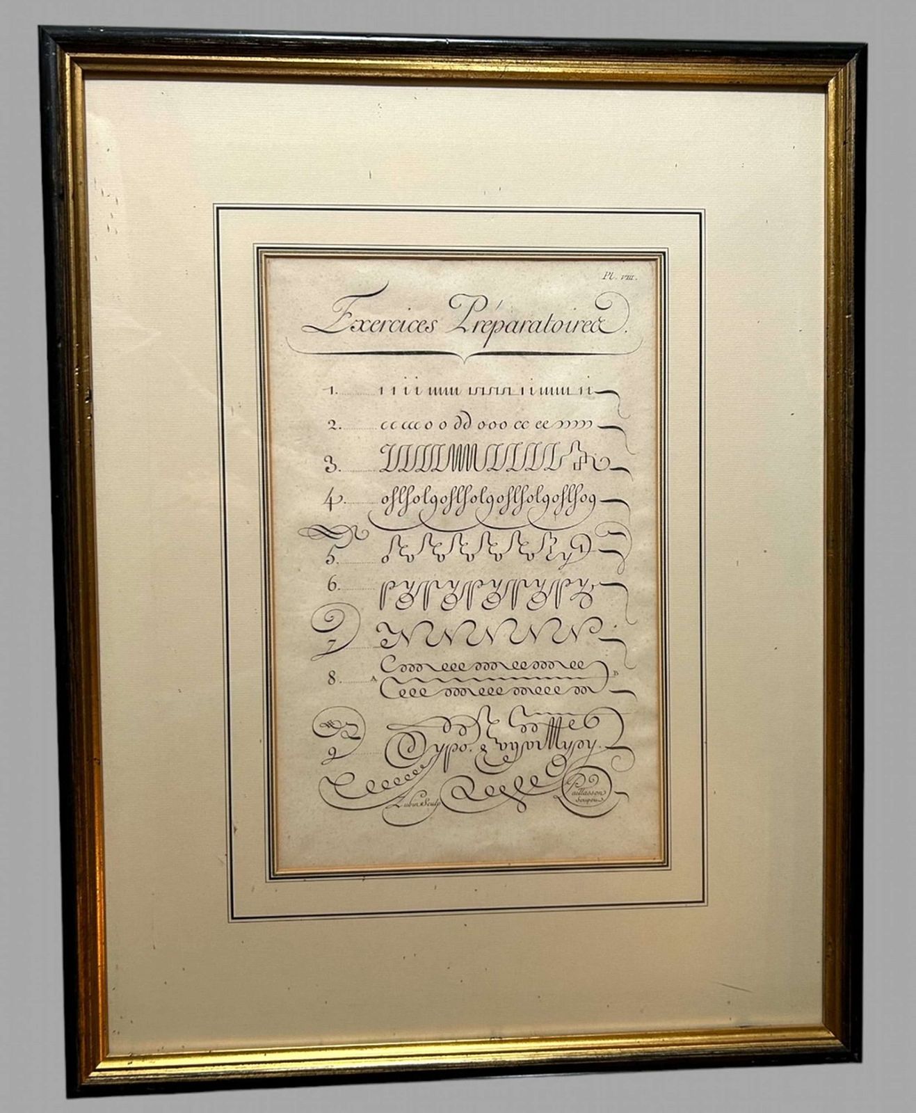 A Set Of Eight Framed Charles Paillasson’s ‘L’art D’ecrire’ Plates photo for sale