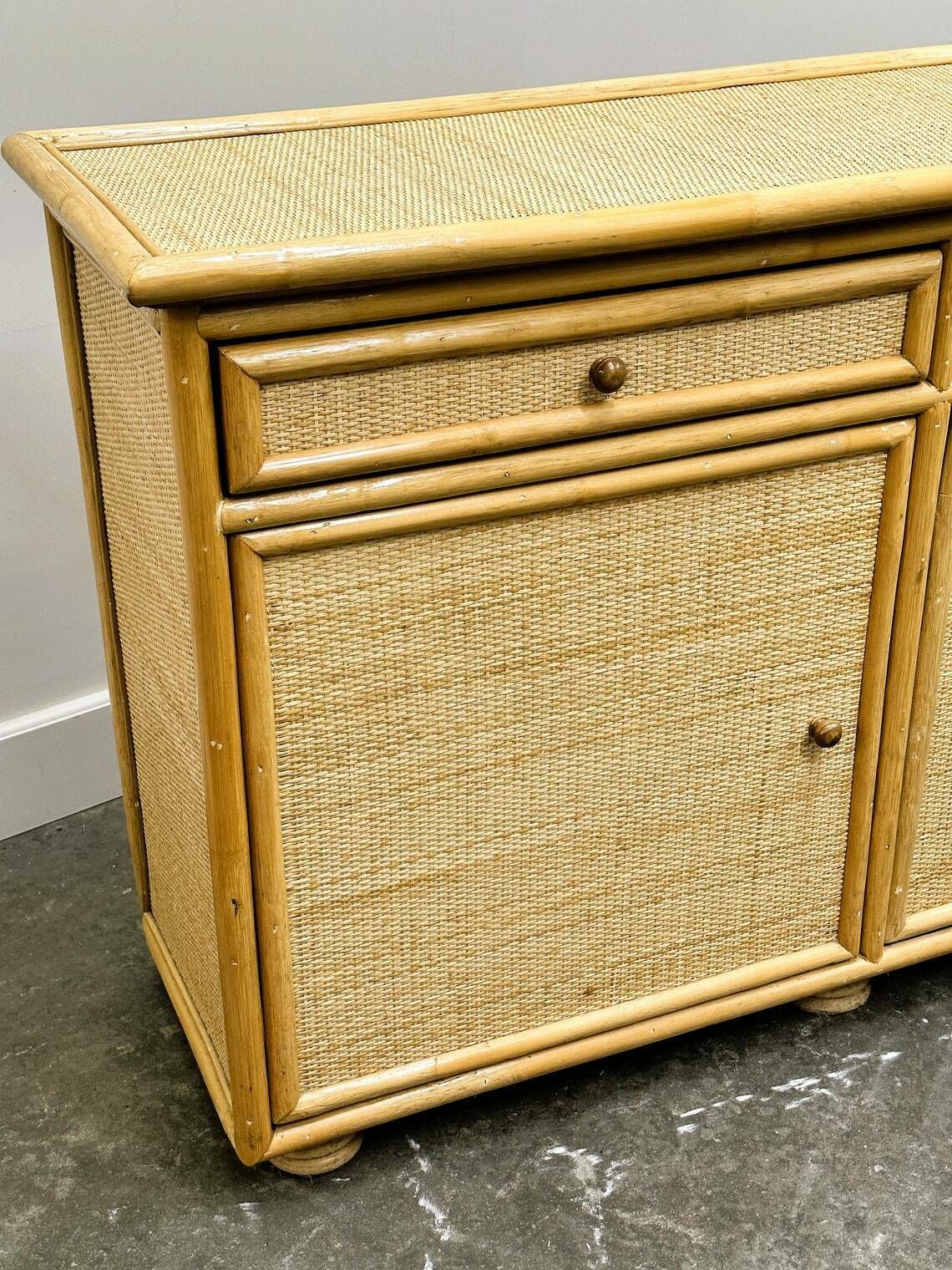 Naturel Vintage Bamboe En Rotan Dressoir Italië Jaren 1970 photo furniture