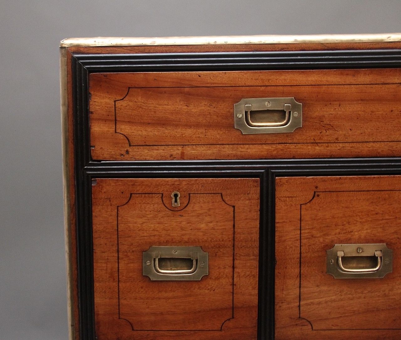 19th Century Camphor Wood Secretaire Military Chest photo buy