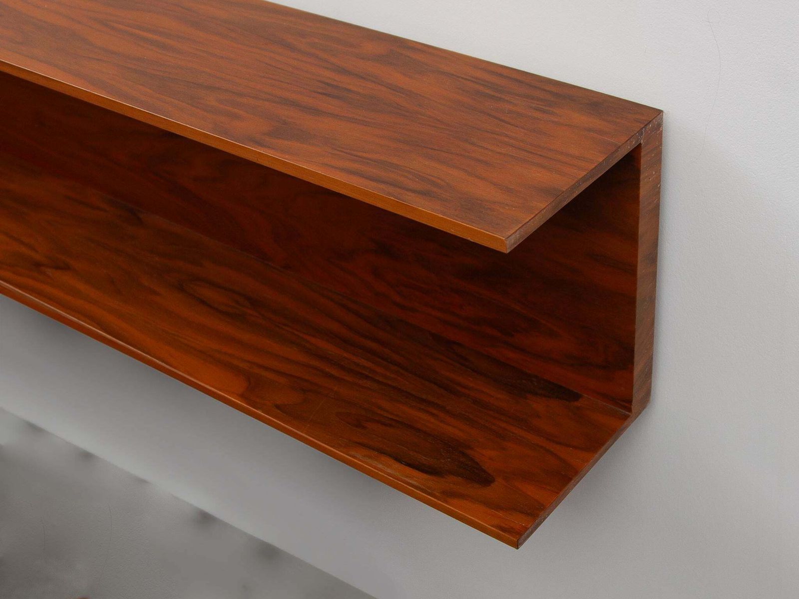 photo furniture Large Floating Teak Wall Mounted Shelf By Walter Wirtz For Wilhelm Renz, 1960s