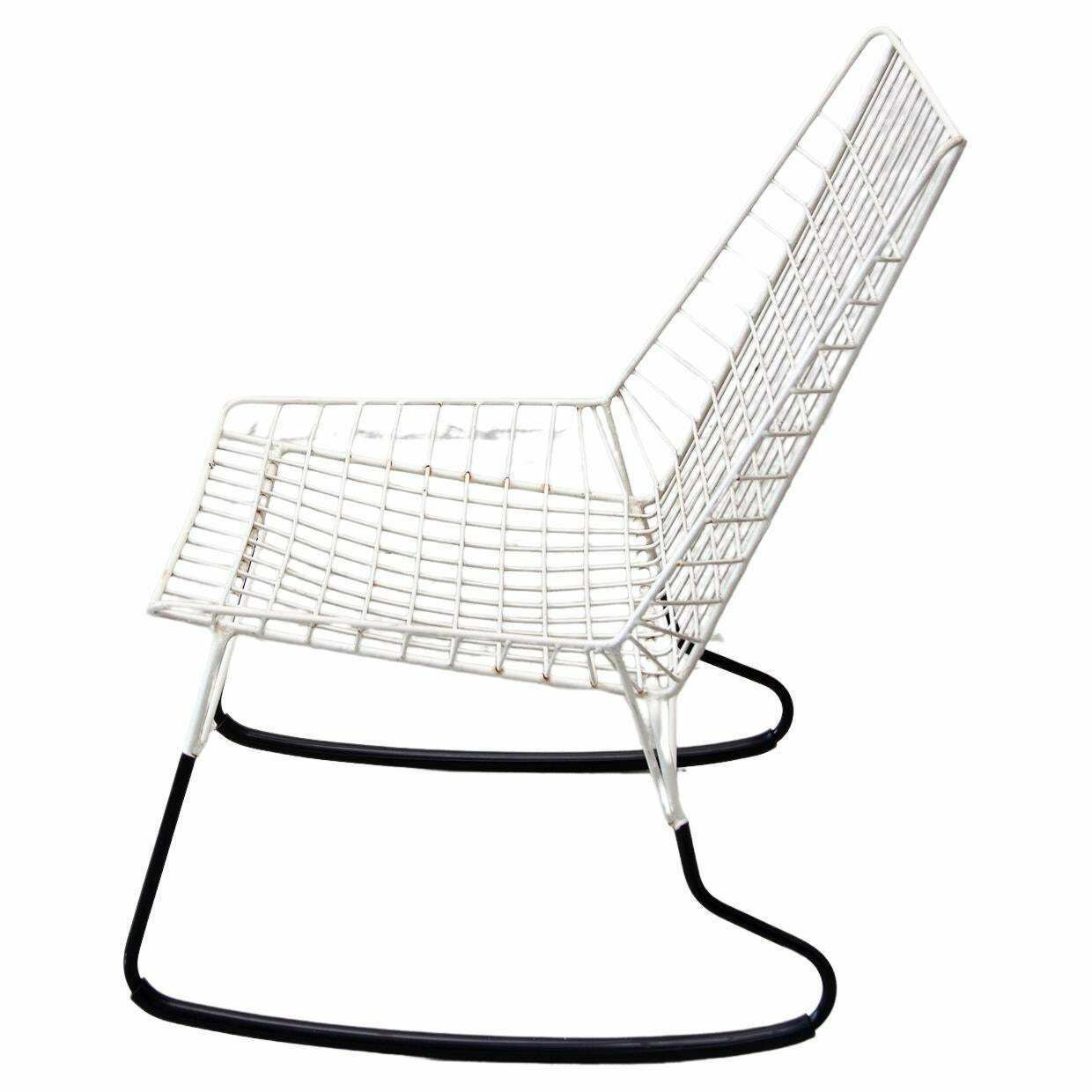"Flamingo" Set Of Two Cees Braakman For Pastoe Rocking Chairs, 1950s