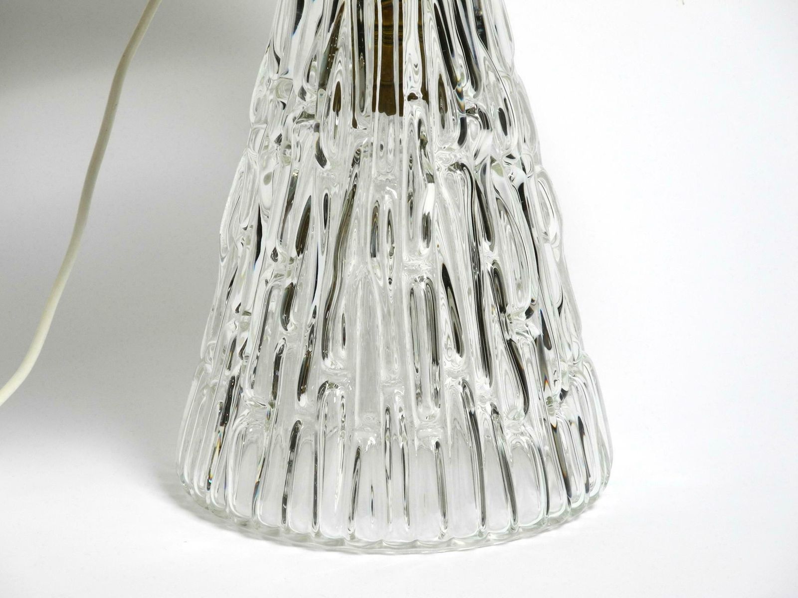Heavy Large Mid Century Modern Glass Table Lamp By Rupert Nikoll Vienna Height photo buy