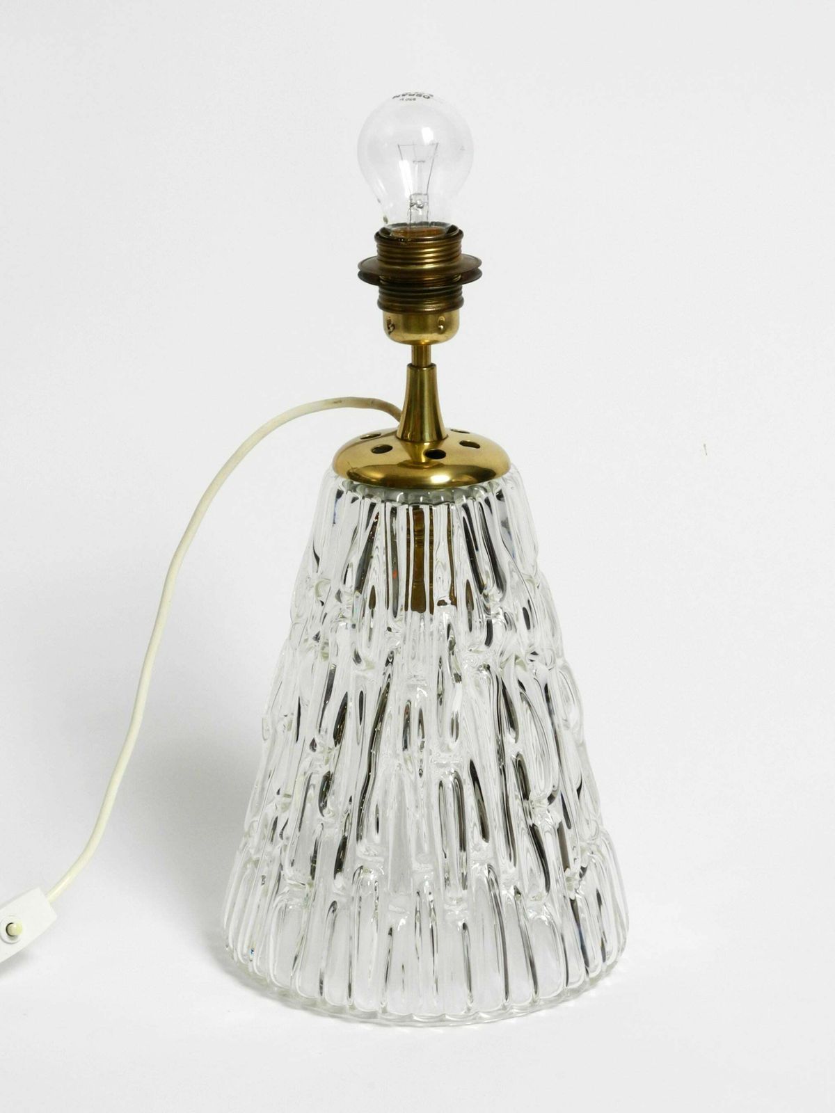 Lighting Heavy Large Mid Century Modern Glass Table Lamp By Rupert Nikoll Vienna Height photo