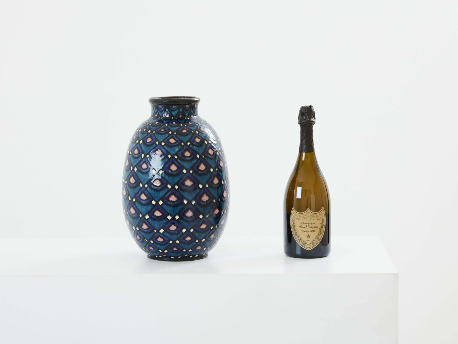 Vase en céramique émaillée Art déco de Paul Jacquet, France, années 1930 photo furniture