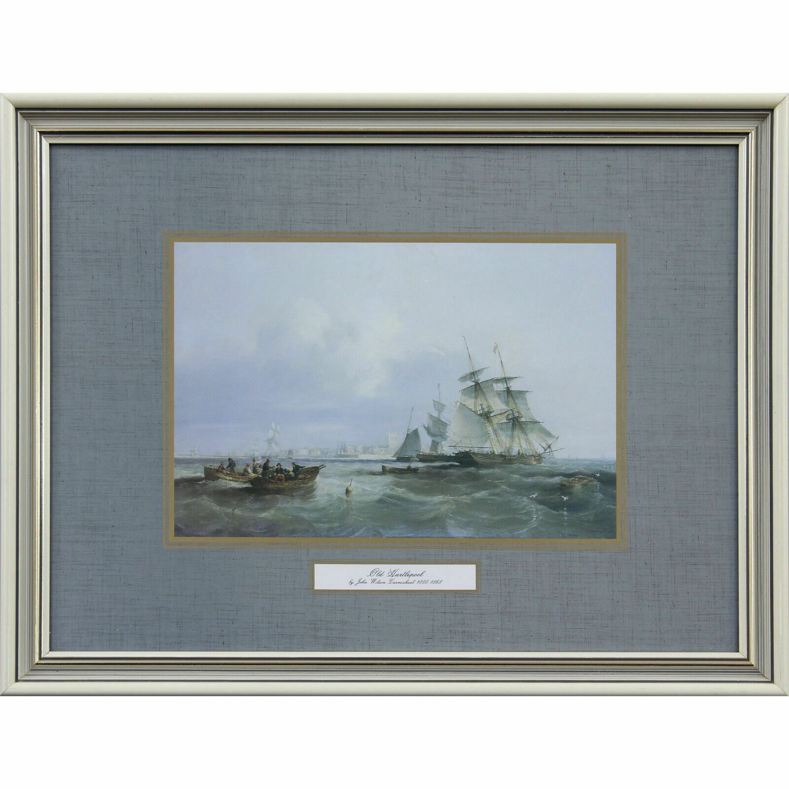 3 Prints Of Ship Scenes By John Wilson Carmichael