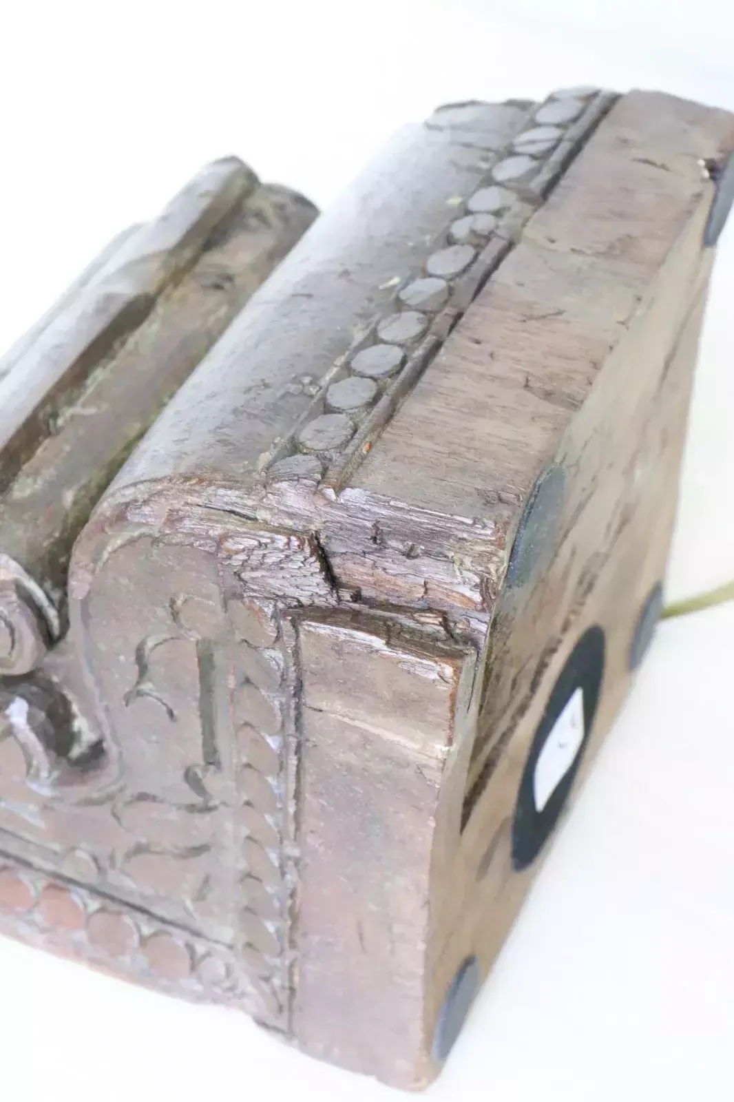 photo for sale Table Lamp A Large Vintage Ethnic Wooden Handmade Asian Architectural Salvage