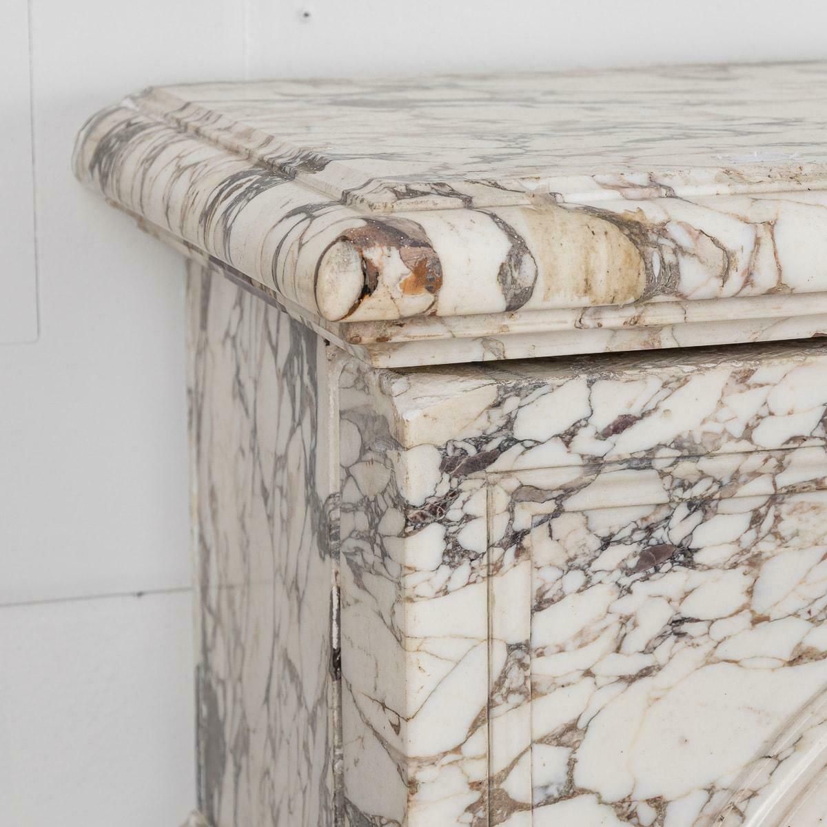 19th Century French Ormolu Mounted Breche Violette Marble Fireplace C.1870 photo for sale