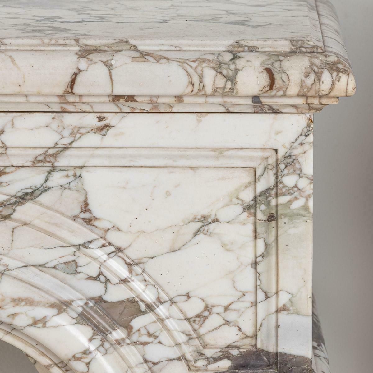 photo buy 19th Century French Ormolu Mounted Breche Violette Marble Fireplace C.1870