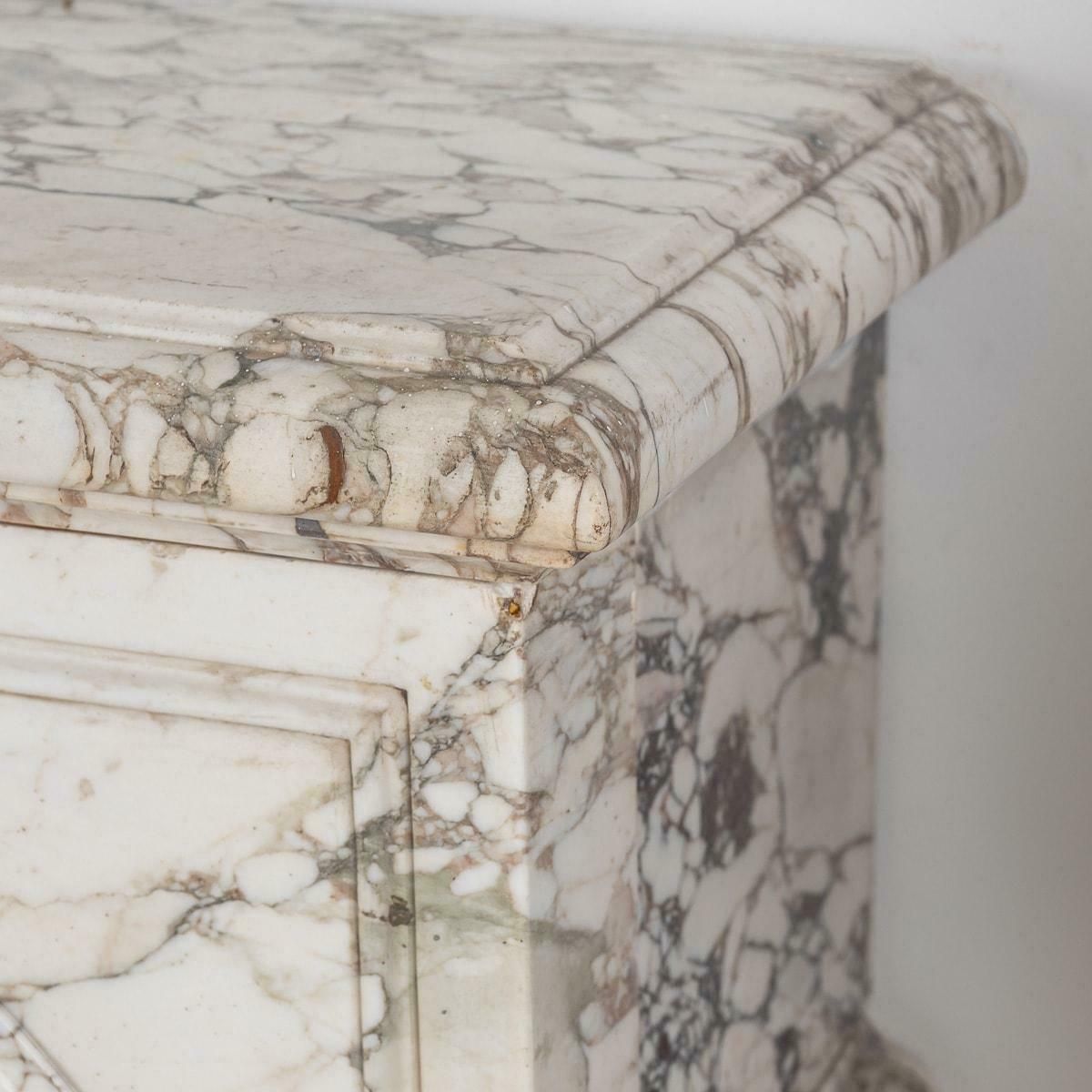 photo vintage 19th Century French Ormolu Mounted Breche Violette Marble Fireplace C.1870