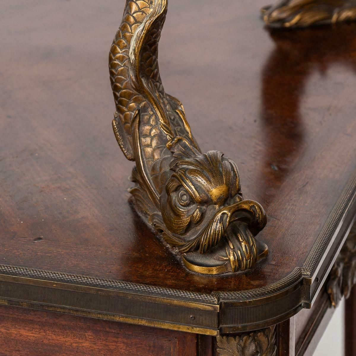 19th Century French Louis XV Style Ormolu Mounted Tea Table & Tray C.1880 photo buy