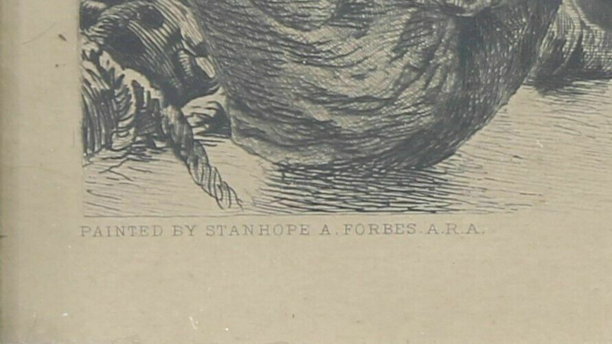 Etching By L. Muller After S. Forbes, Titled "Off To The Fishing Ground" photo Art