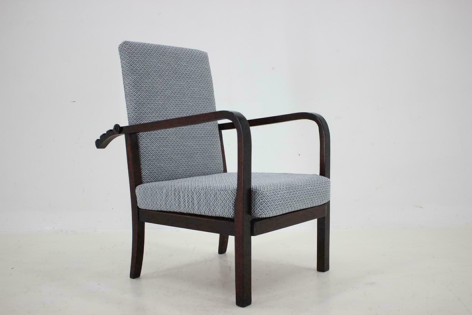 1940s Restored Beech Adjustable Armchair, Czechoslovakia photo for sale