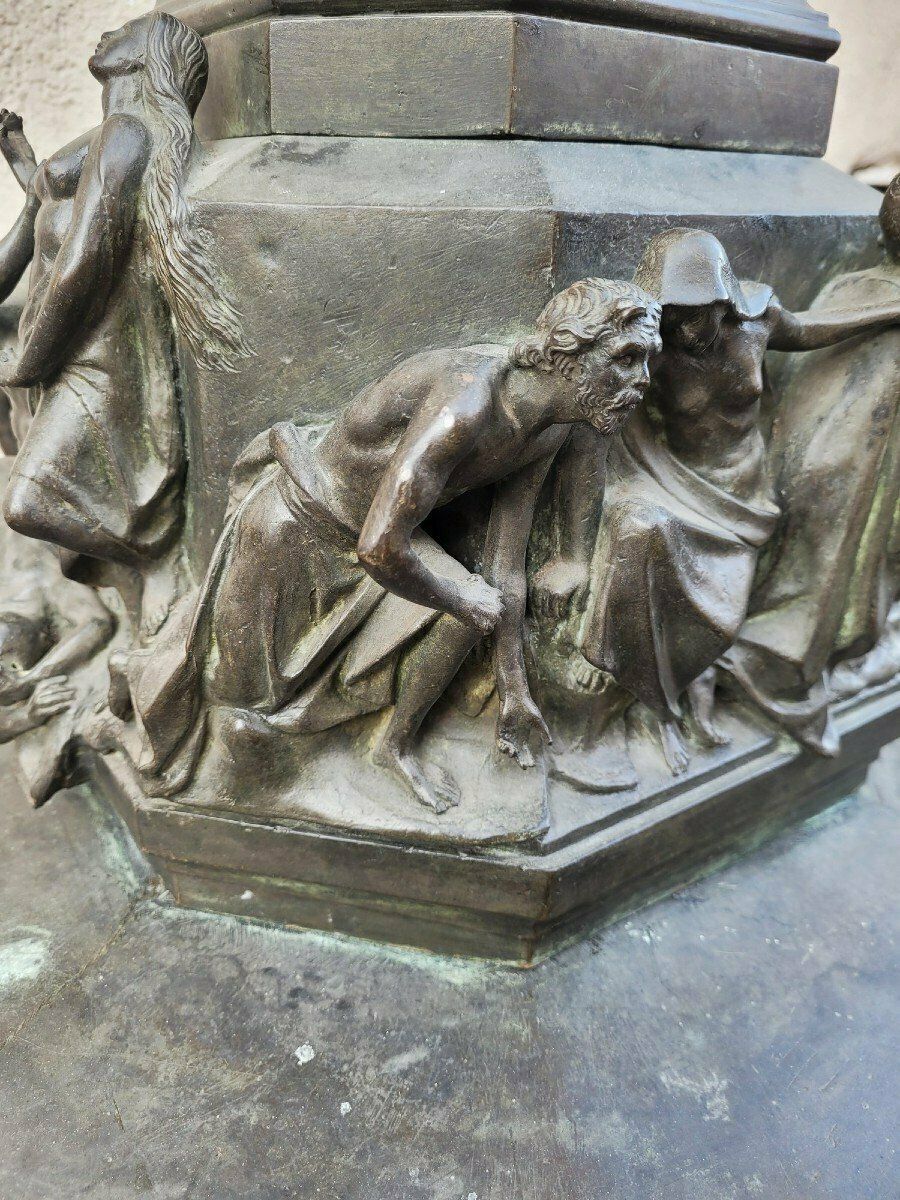 C Zocchi (After), Monument To Dante, Bronze Reduction, Late 19th/Early 20th Century photo vinterior
