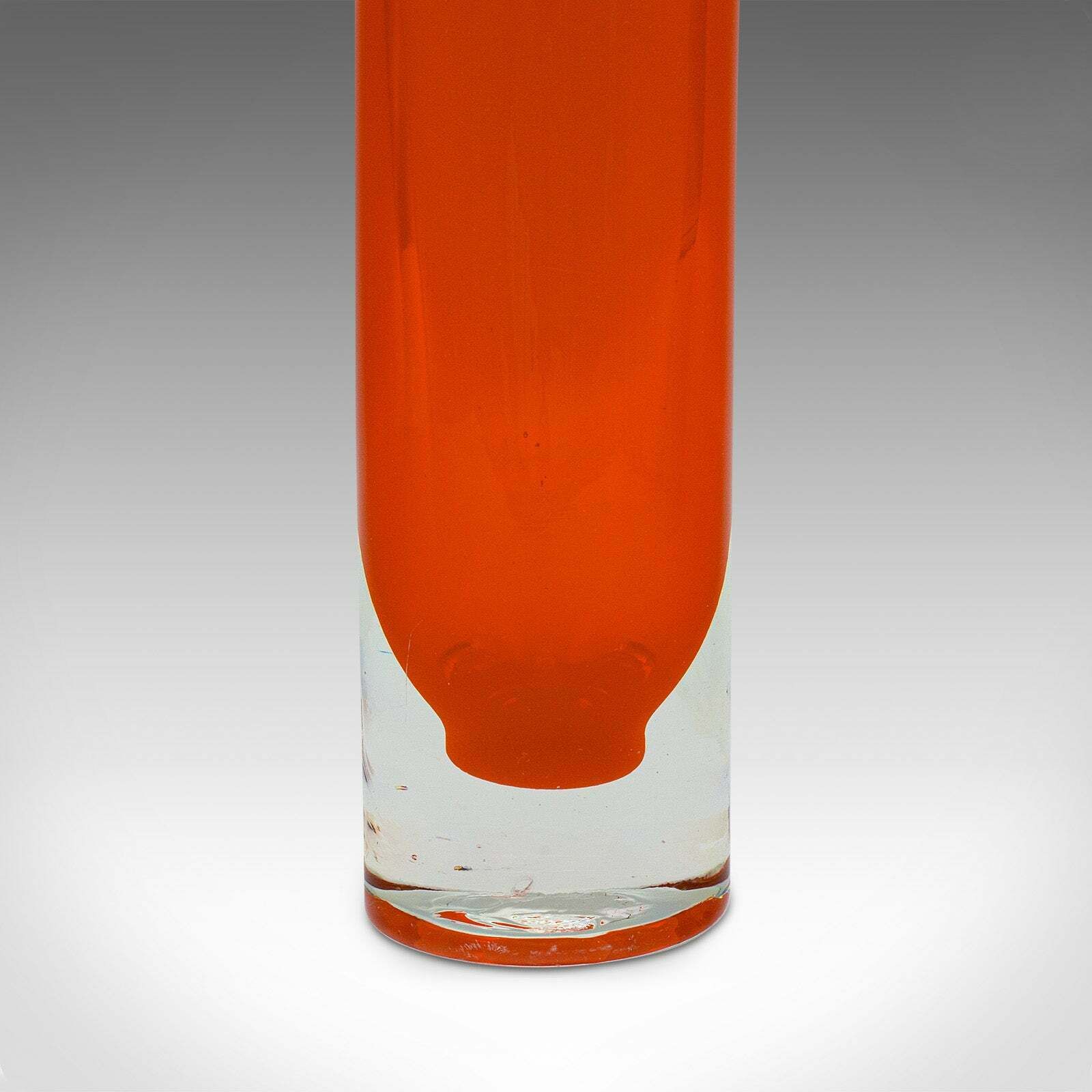 Home Decor Duo Of Vintage Flower Sleeves, Scandinavian, Art Glass, Posy Vase, Circa 1970 photo