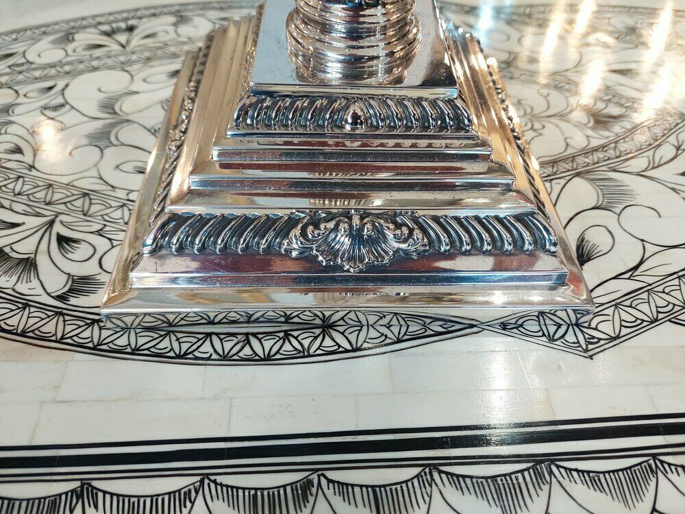 Victorian Neo Classical Silver Plated Candlestick photo furniture