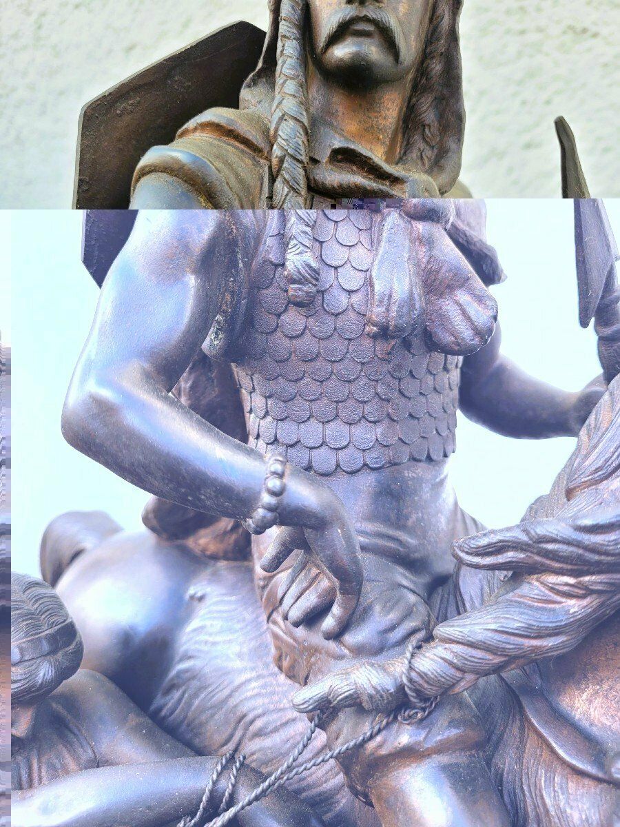 Gaulish Chef On Horseback In Bronze, 19th Century photo 1400.0