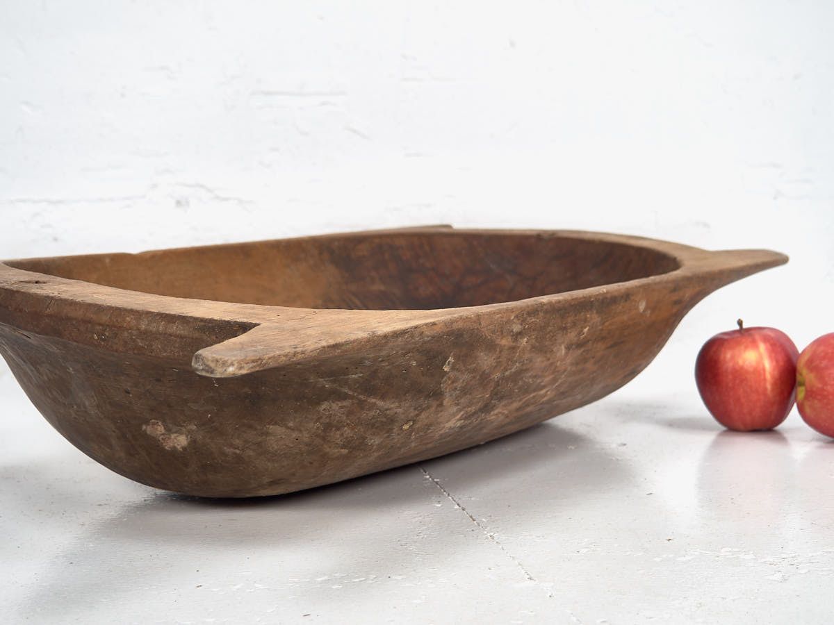 Antique Wooden Bowl For Centerpiece (C.1900) photo for sale