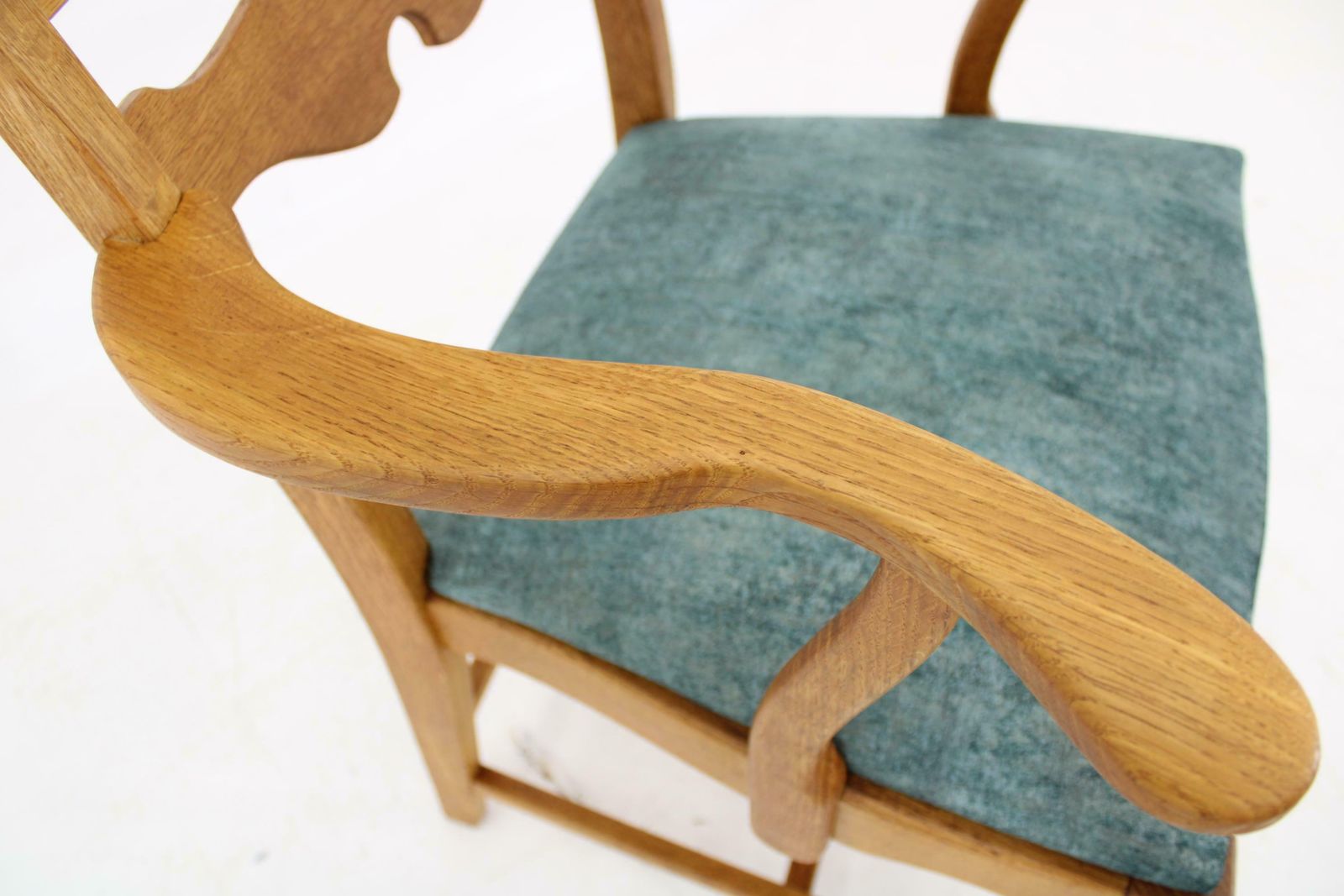 Furniture 1960s Henning Kjærnulf Razorblade Armchair In Solid Oak For Eg Møbler, Denmark photo