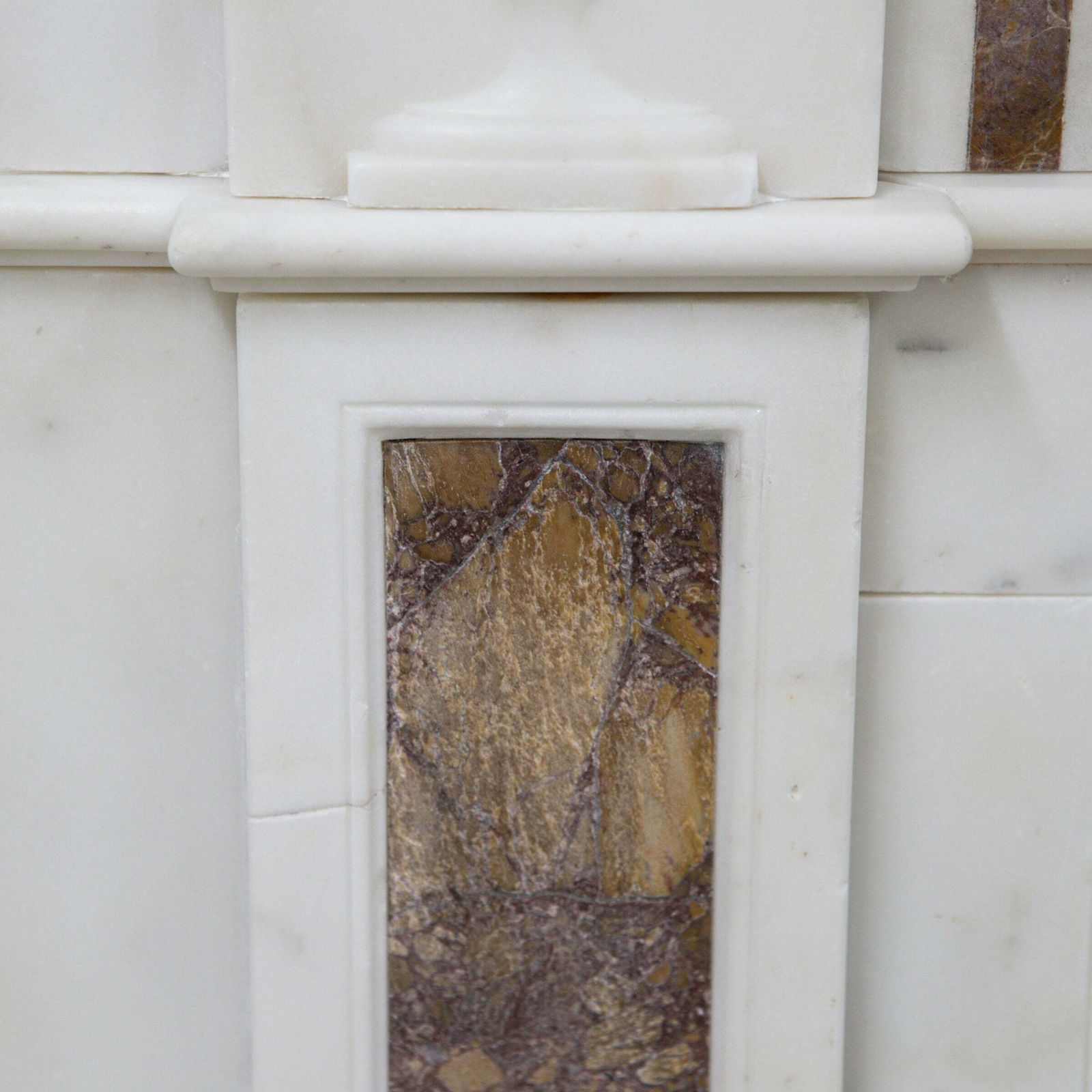Marble Antique Late Georgian Statuary And Spanish Brocatello Inlay Chimneypiece C.1790 photo buy