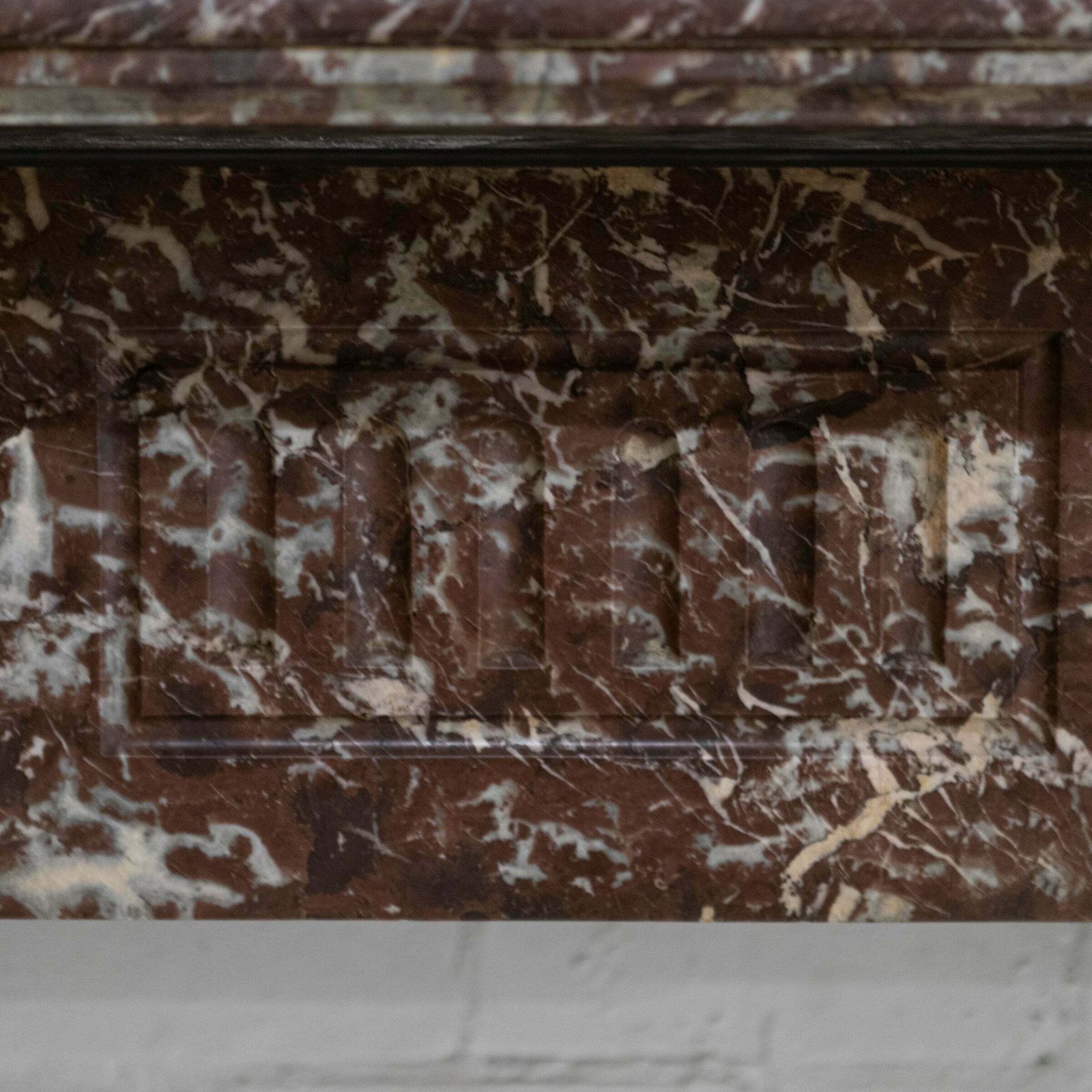 Large Antique Rouge Royal Red Marble Fireplace Surround photo vinterior