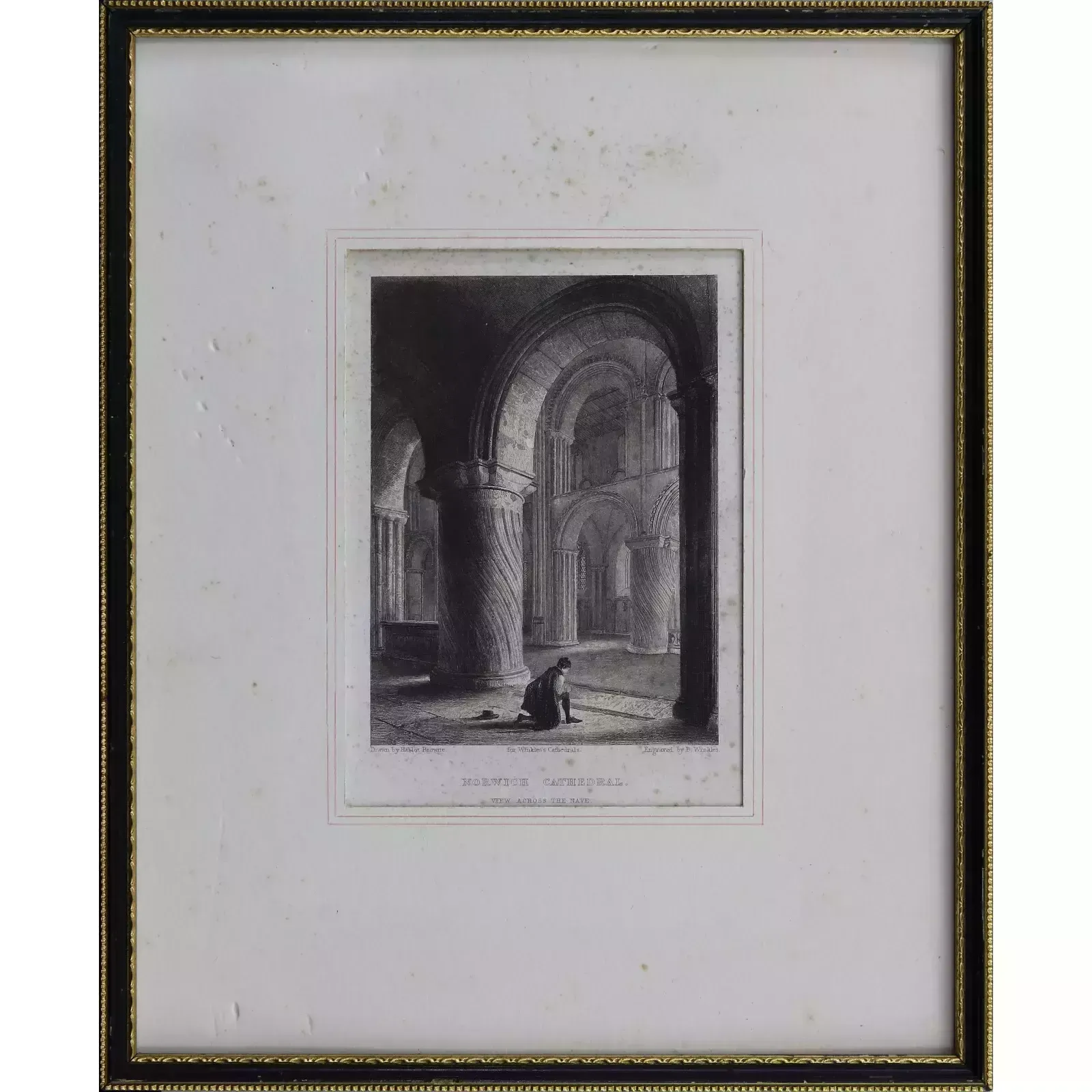 Set Of 3 Engravings/Print Of Norwich Cathedral photo vinterior