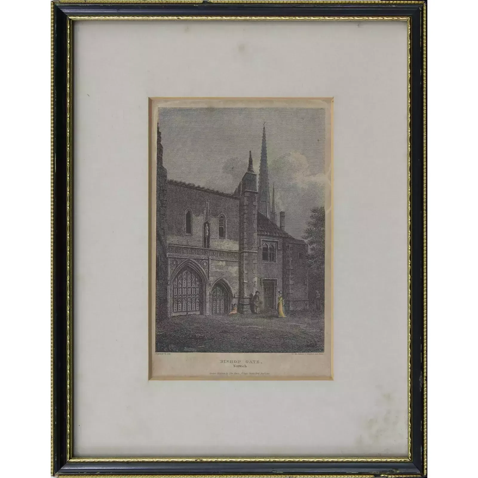 Art Set Of 3 Engravings/Print Of Norwich Cathedral photo