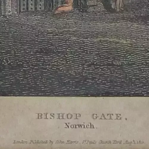 photo vinterior Set Of 3 Engravings/Print Of Norwich Cathedral