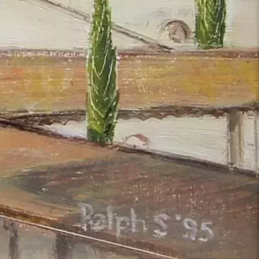 Oil On Board By Ralph Stallworthy. Titled "Florence, Piazza Della Stazione" photo for sale