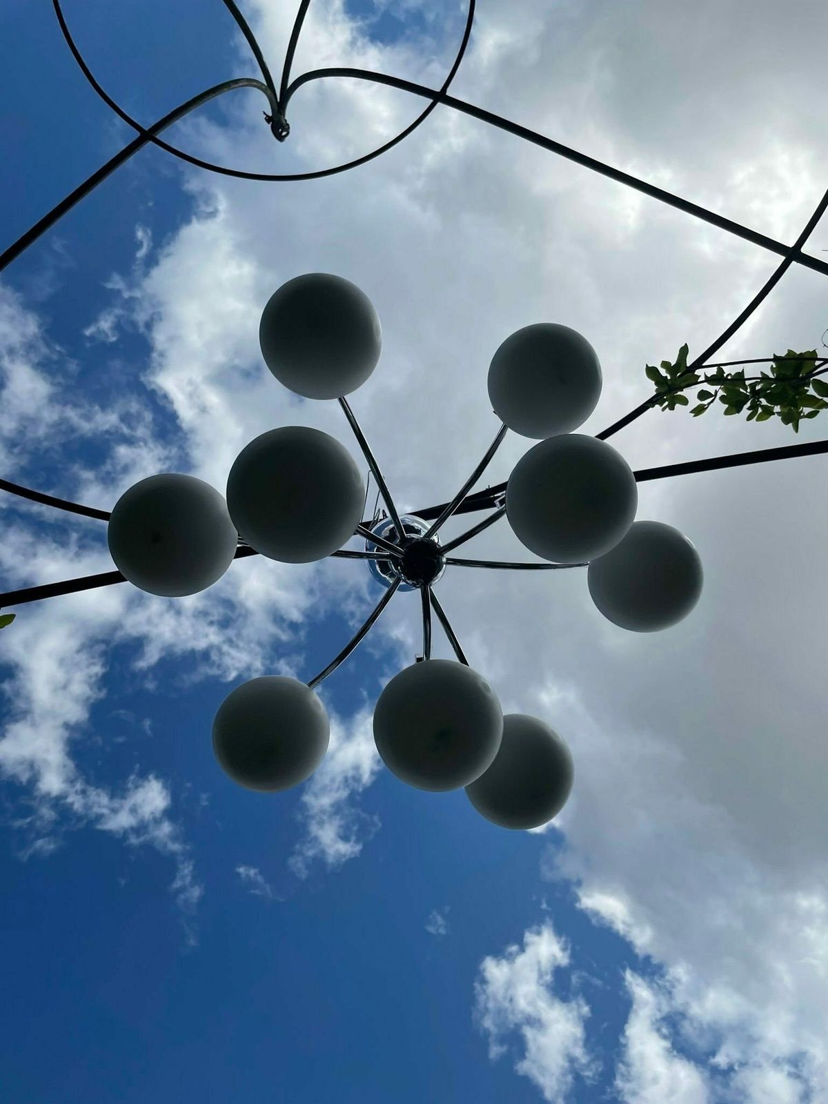 1980s Italian 'Trumpet' Chandelier In The Style Of Gaetano Sciolari photo vinterior
