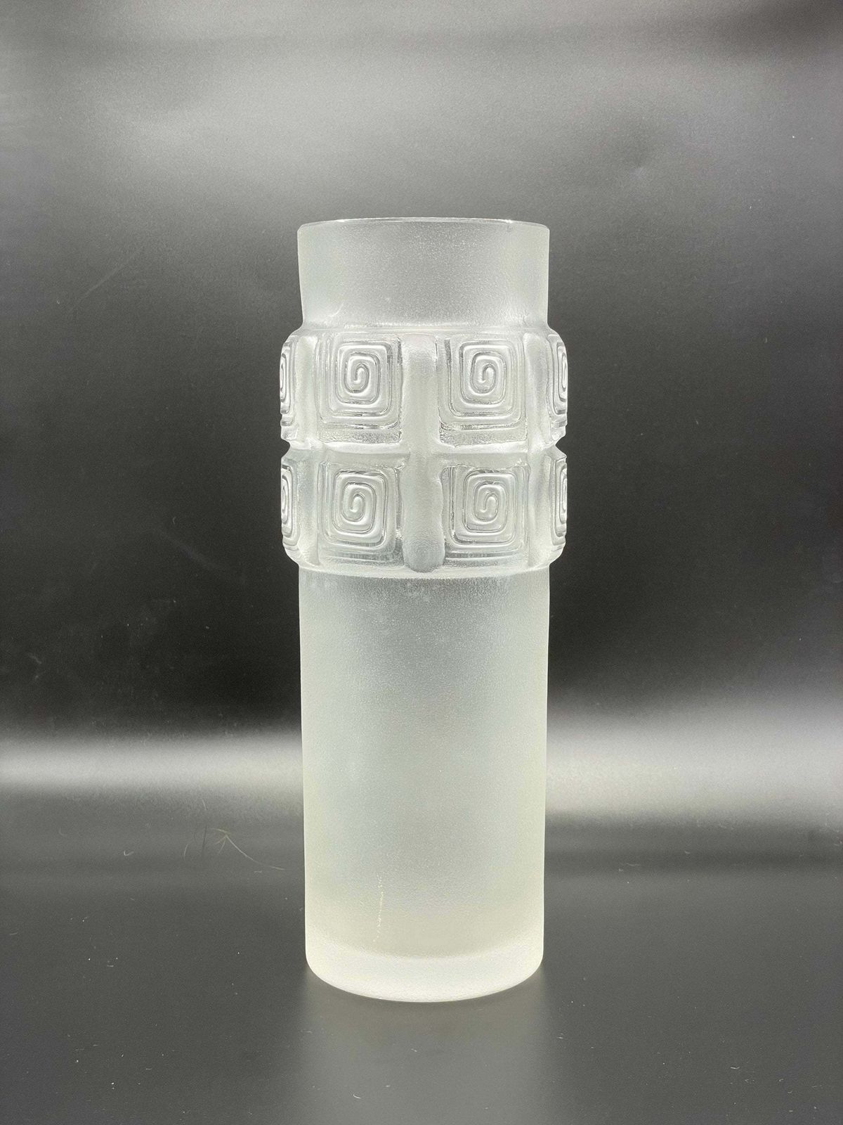1970s Peill & Putzler Brutalist Swirl Glass Vase photo for sale