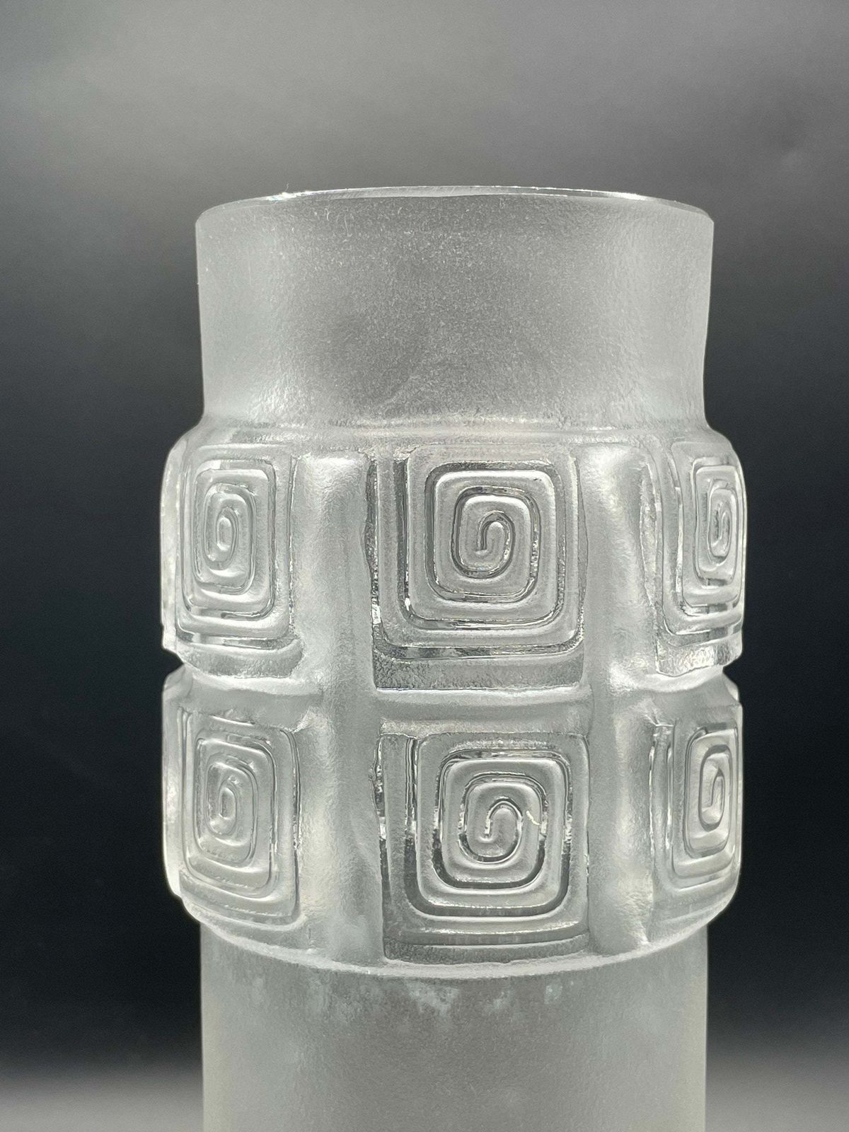 1970s Peill & Putzler Brutalist Swirl Glass Vase photo buy