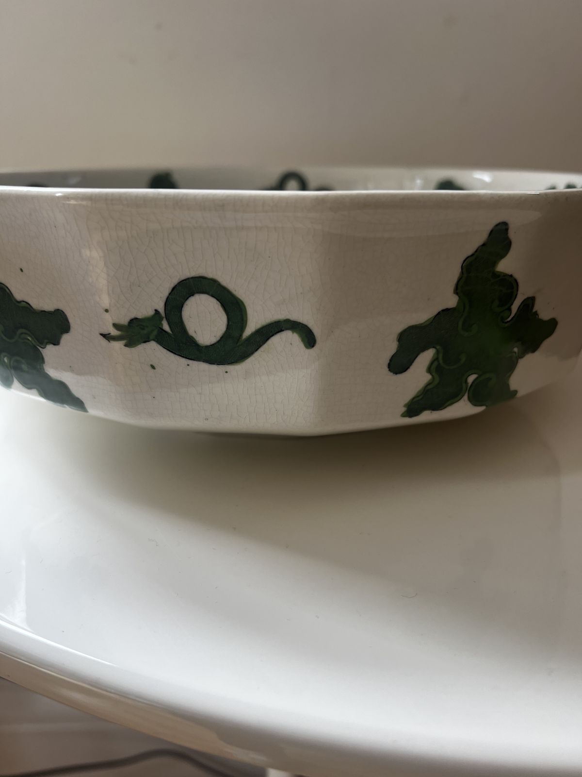 Antique Masons Ironstone Hydra Jug And Bowl Set In ‘Chinese Dragon’ Design photo vintage