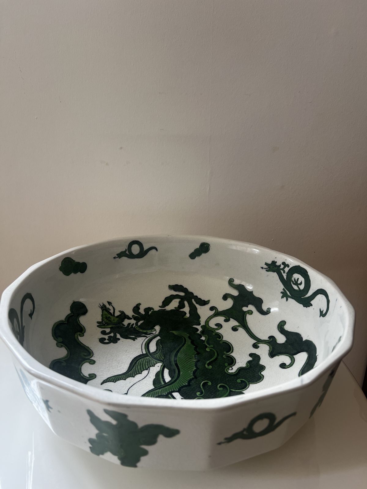 photo for sale Antique Masons Ironstone Hydra Jug And Bowl Set In ‘Chinese Dragon’ Design