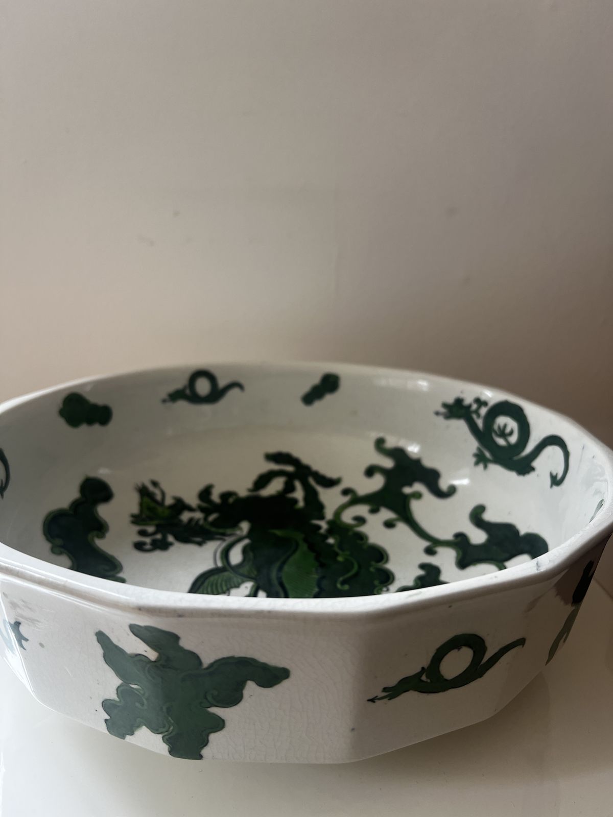 photo vinterior Antique Masons Ironstone Hydra Jug And Bowl Set In ‘Chinese Dragon’ Design