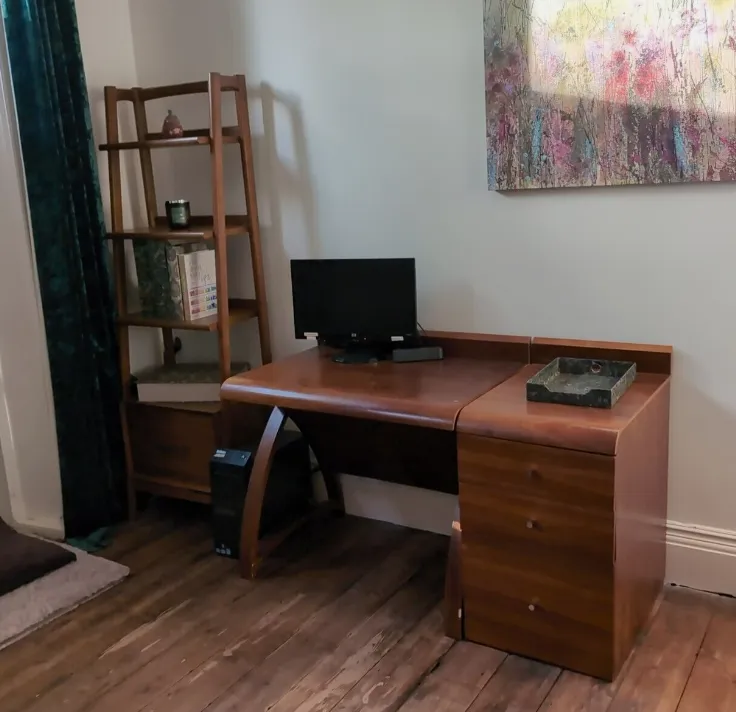 Jual Home Office Desk In Walnut. 90cm photo for sale