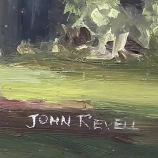Oil On Board By John Revell. Wood End Farm photo furniture