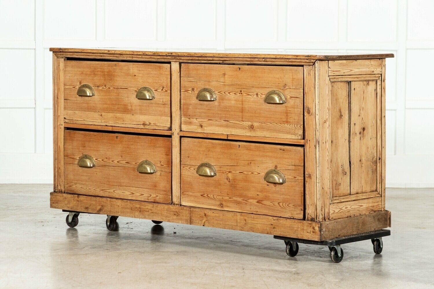 Large 19thc English Pine Counter Drawers photo vinterior