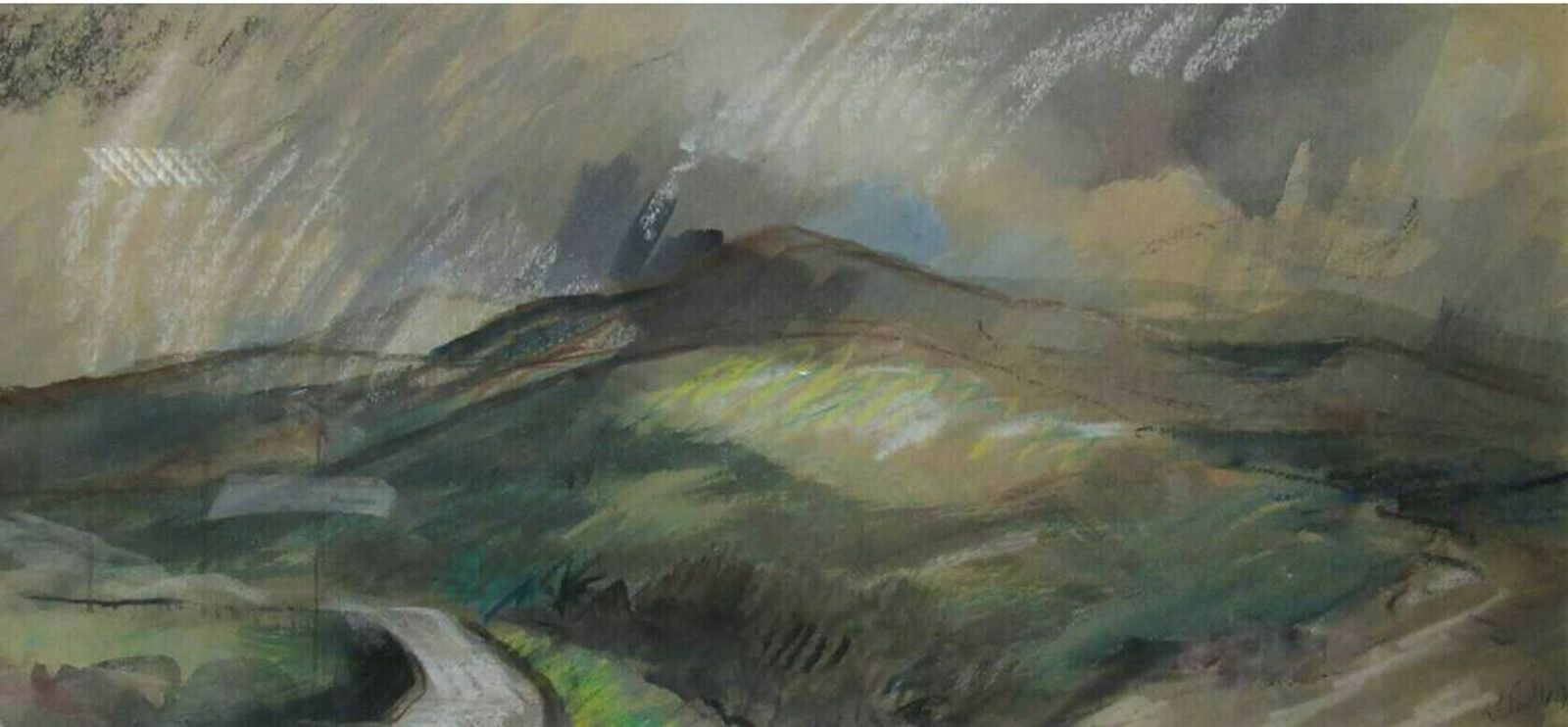 Landscape Watercolour & Pastel By Rowland Suddaby photo furniture
