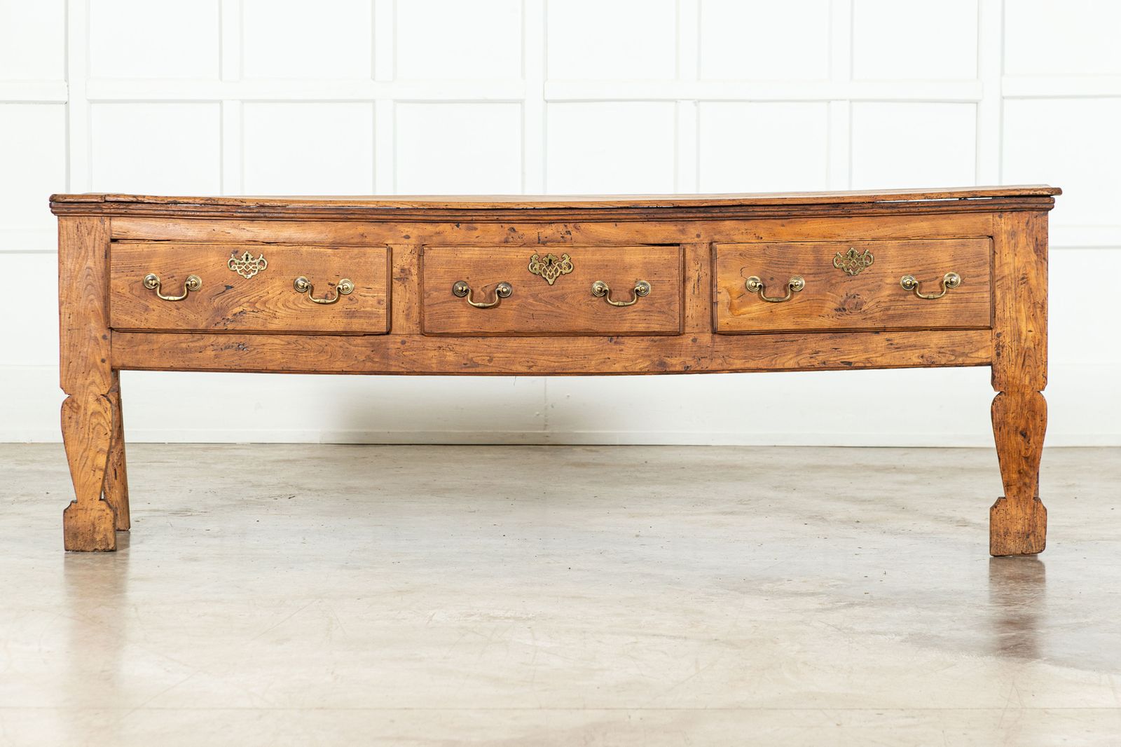 Large English 18thc Vernacular Elm Dresser Base photo furniture