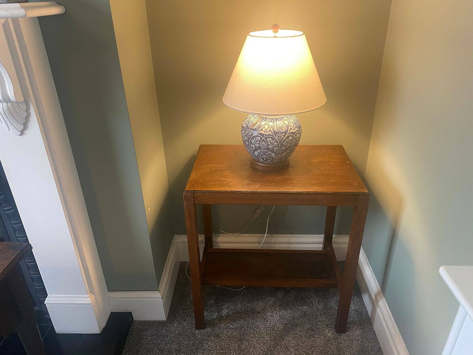 Vintage Two Tier Side Table Antique Console Table