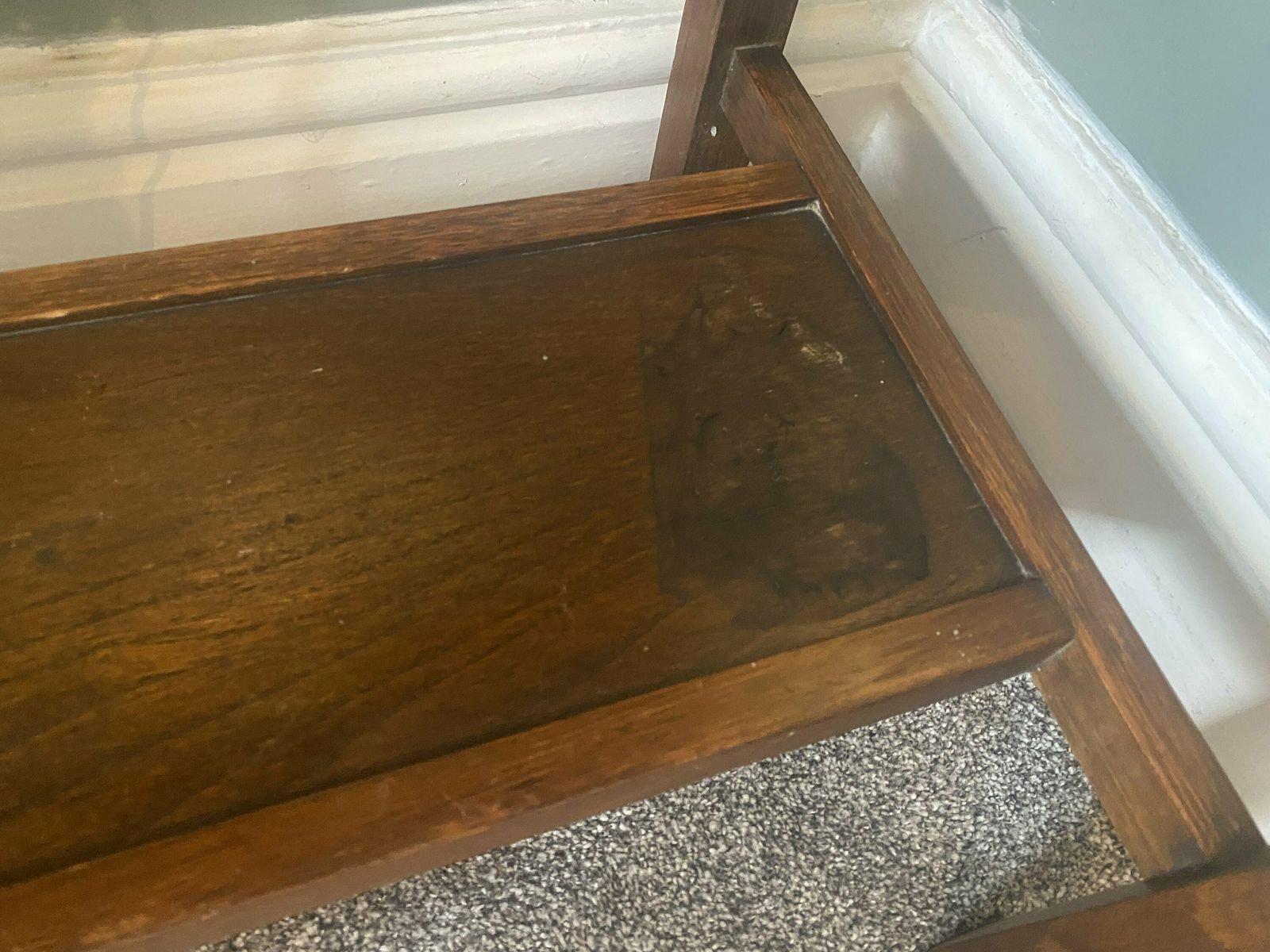 Vintage Two Tier Side Table Antique Console Table photo for sale