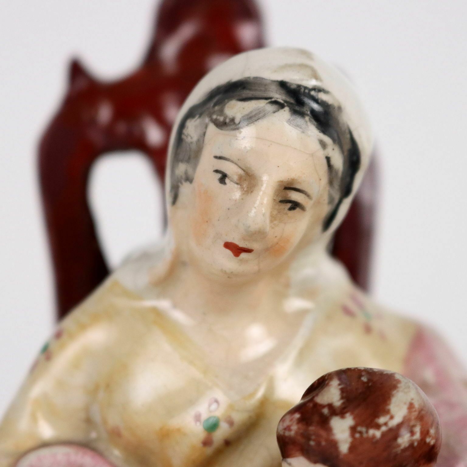 Antique Sculpture Staffordshire Porcelain England 1860 1880 photo for sale