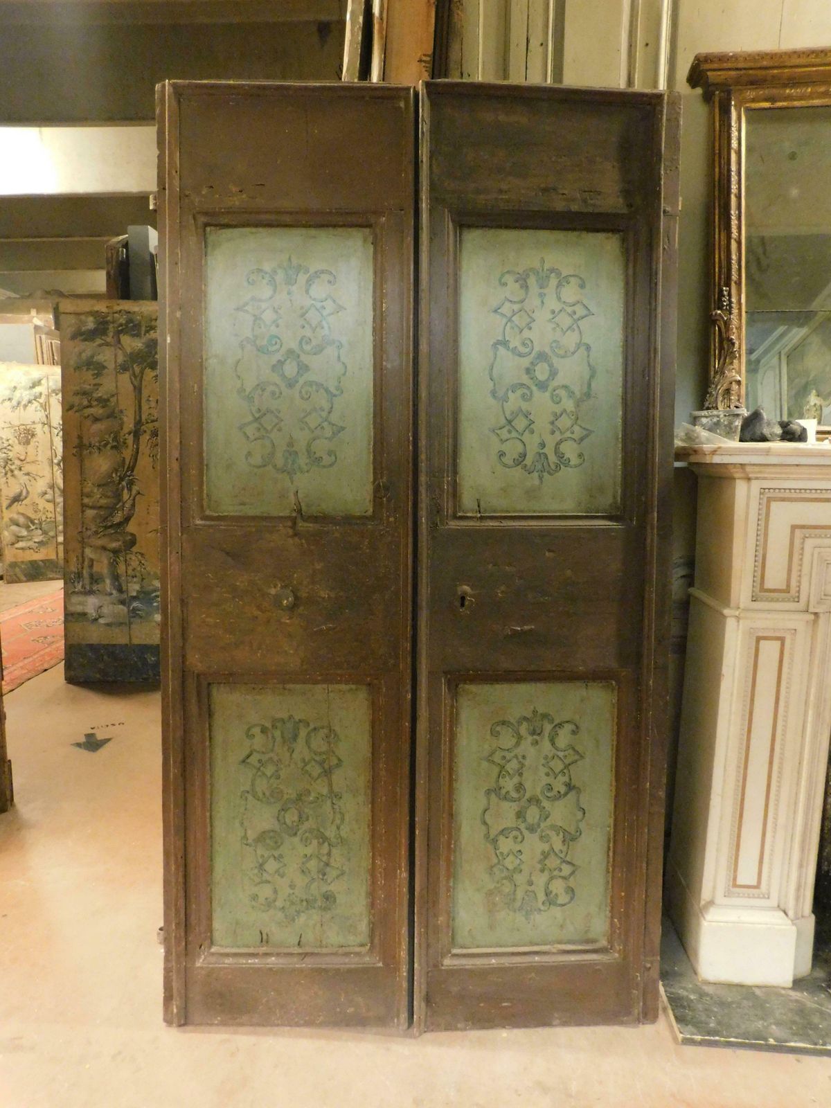 photo for sale Interior Double Door, Lacquered And Painted, Umbria (Italy)